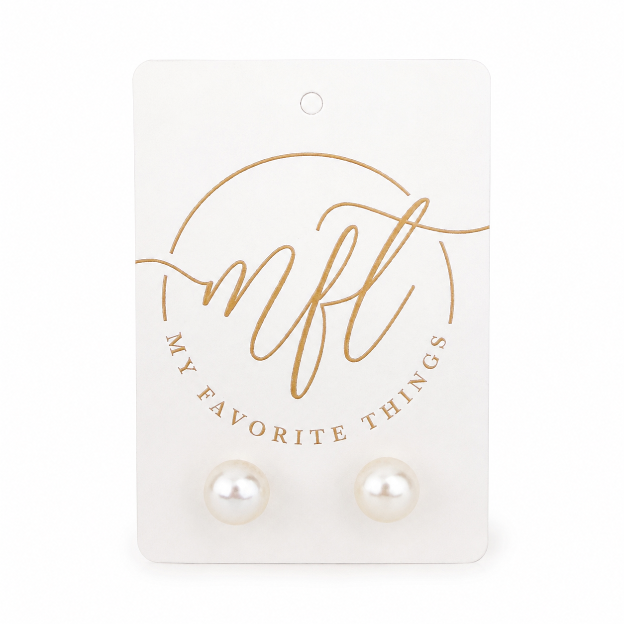 Everyday Medium Pearl Stud Earrings