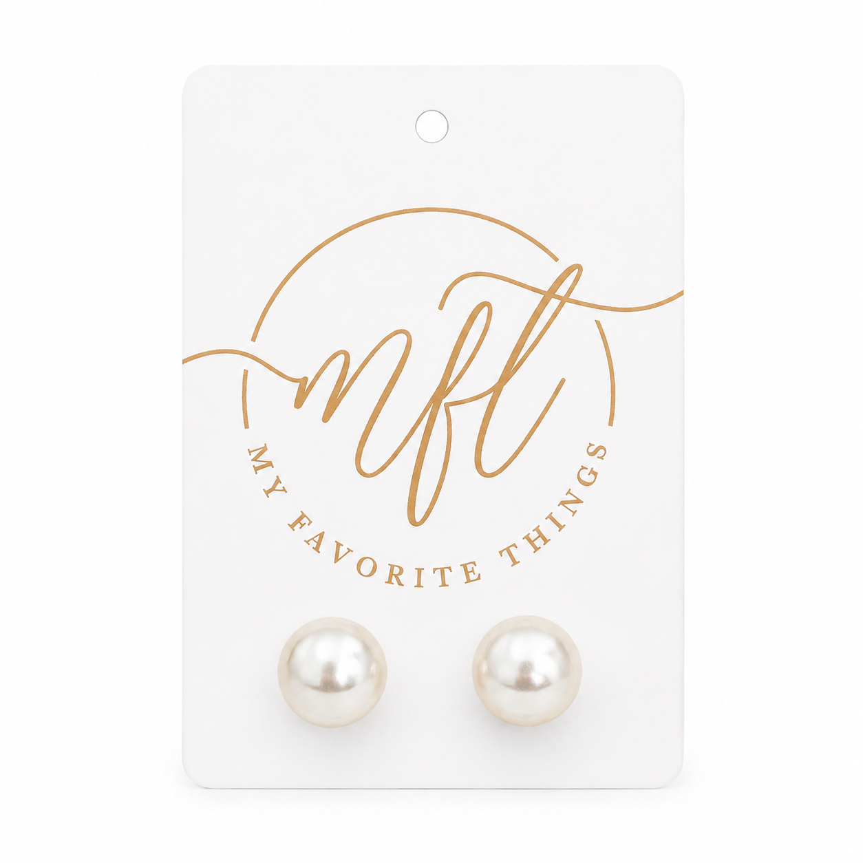 Everyday Large Pearl Stud Earrings