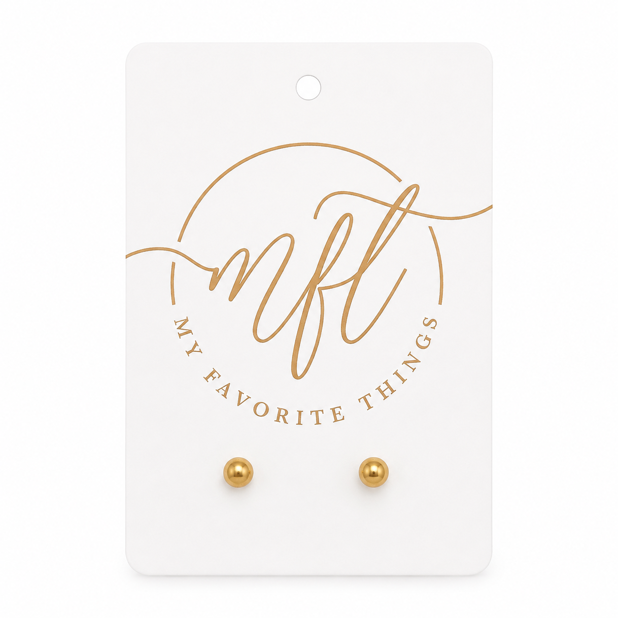 Classic Gold Ball Stud Earrings