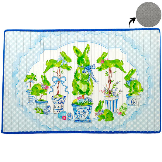 Beck's Rabbits in Pots  Bamboo Mat
