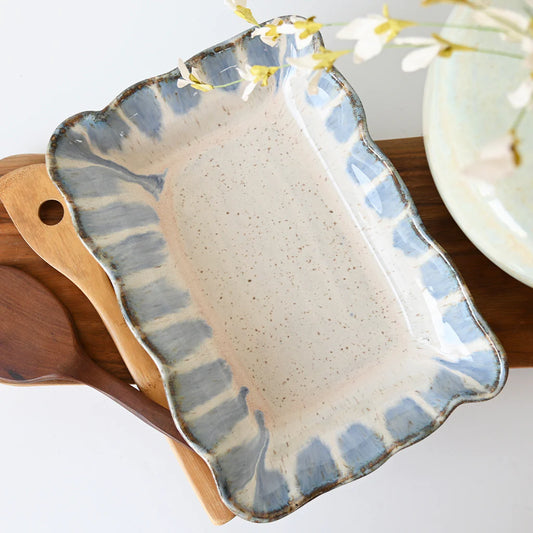 Ruffled Rectangular Dish