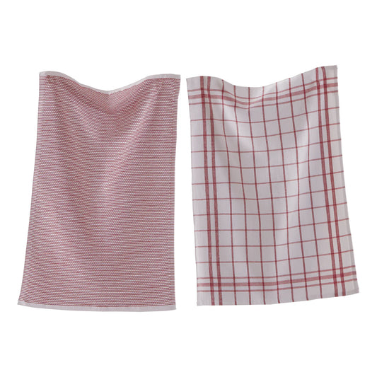 Tag Classic Terry Dishtowel Set Of 2-Red