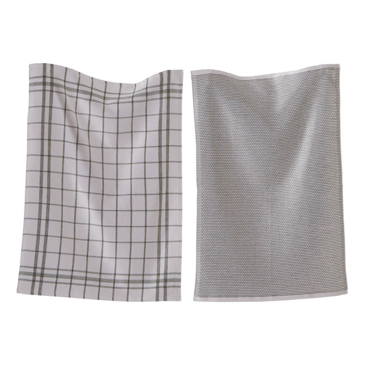 Tag Classic Terry Dishtowel Set Of 2-Black