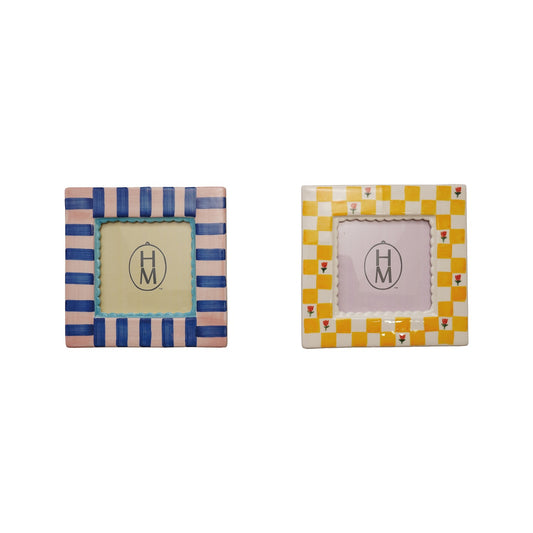 5" Square Stoneware Photo Frame