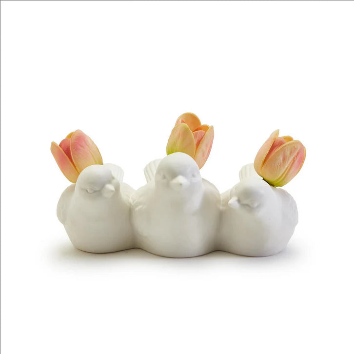 Trio Bird Bud Vase