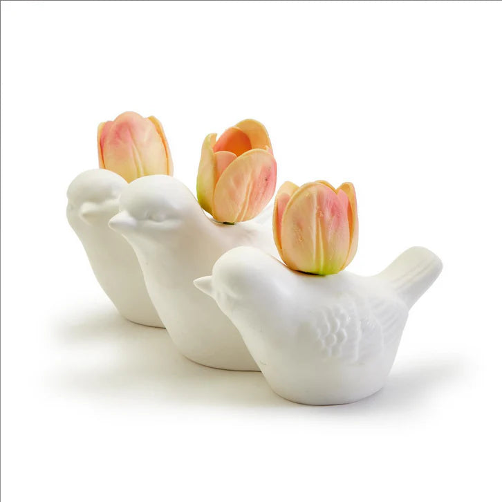 Trio Bird Bud Vase