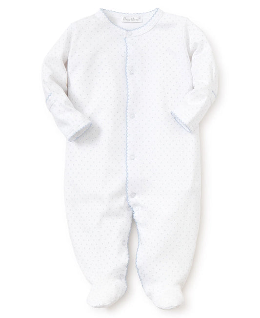 Footie -  Blue Dots Print