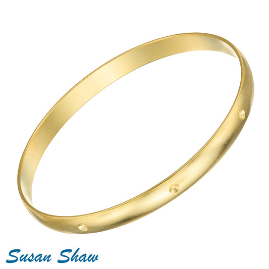 Susan Shaw Gold Bangle Bracelet with Dots 2186G