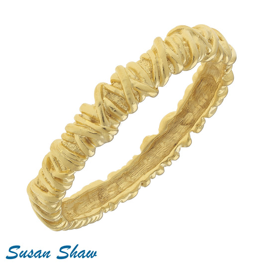 Susan Shaw Gold Vintage Bangle Bracelet 2444G