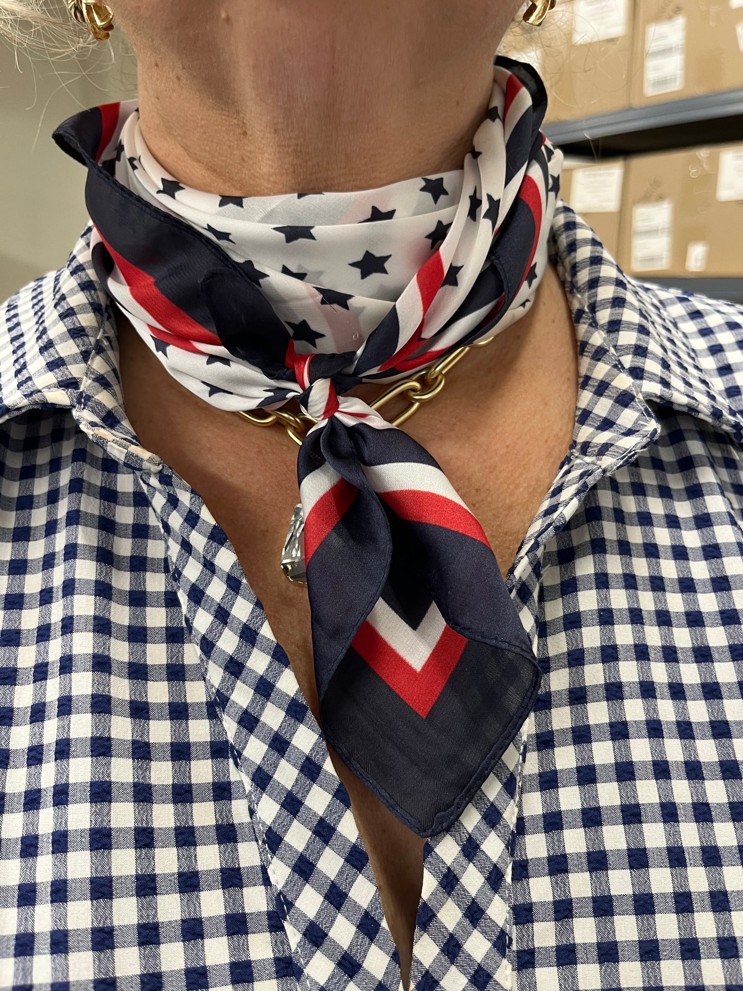 Star Spangled Scarf - White