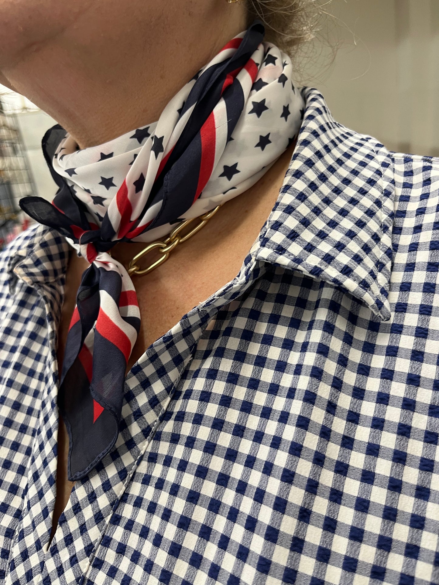 Star Spangled Scarf - White