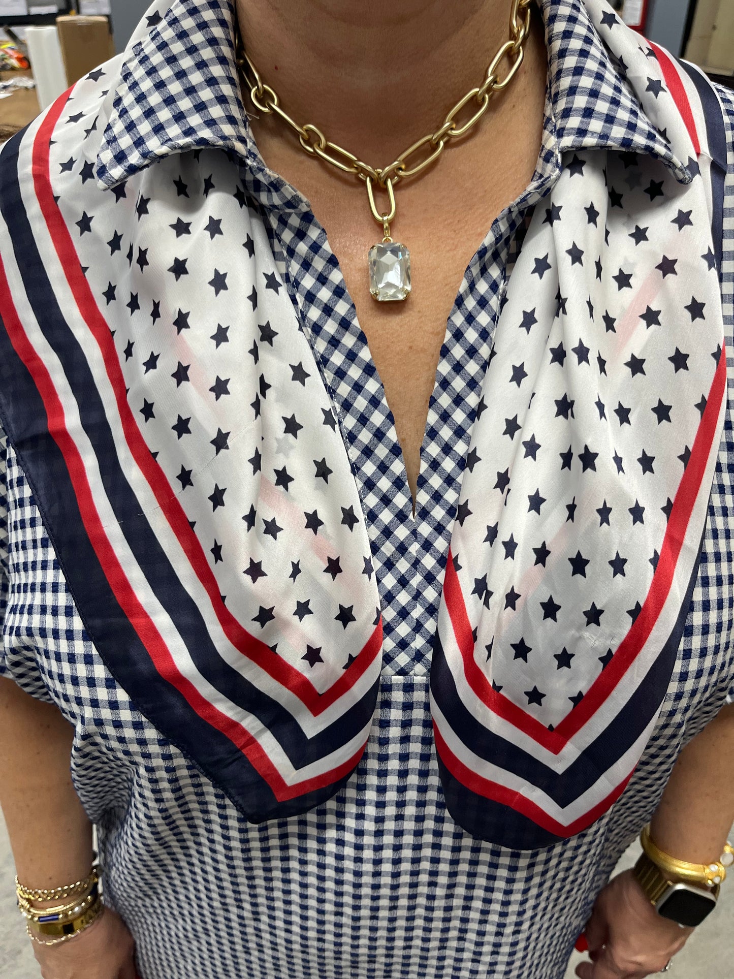 Star Spangled Scarf - White
