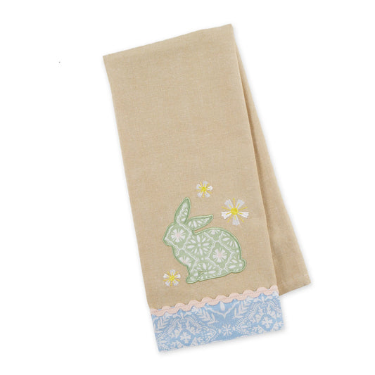 Garden Bunny Tea Towel