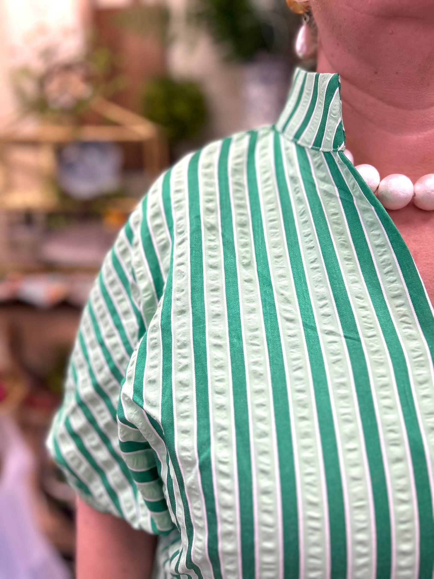 Philisia Green Stripe Dress