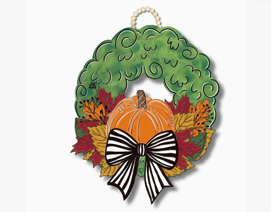Pumpkin Wreath Door Hanger
