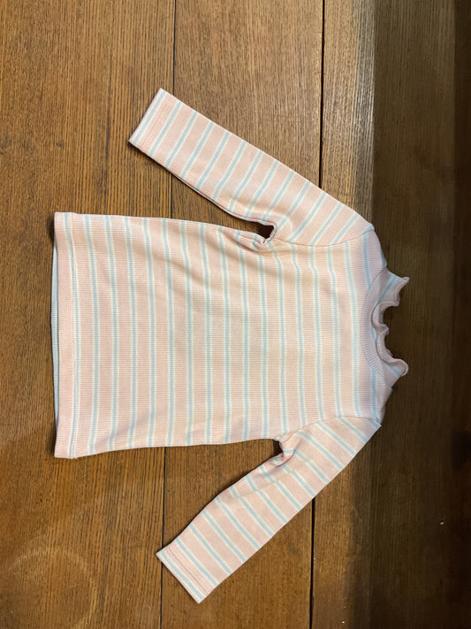 Multi Stripe - Pink - Long Sleeve 3-6 months Mock Turtleneck