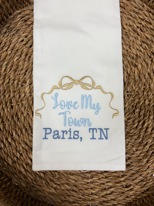 White Kitchen Towel Love My Town Paris, TN