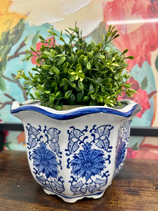 Blue Chinoiserie Planter