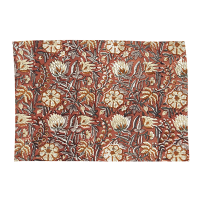 Fall Rust Block Print Placemat