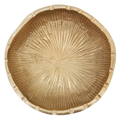 9 inch Gold Ribbed Bowl