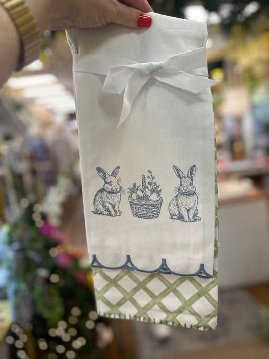 Bunny and Trellis Towel Set