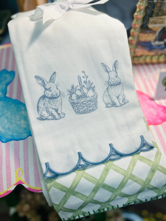 Bunny and Trellis Towel Set