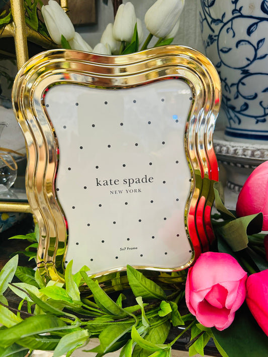Kate Spade Wavy Textured Gold Frame 5x7