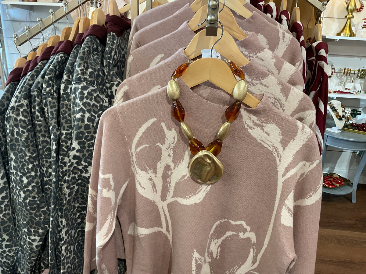 Tortoise and Gold Statement Necklace