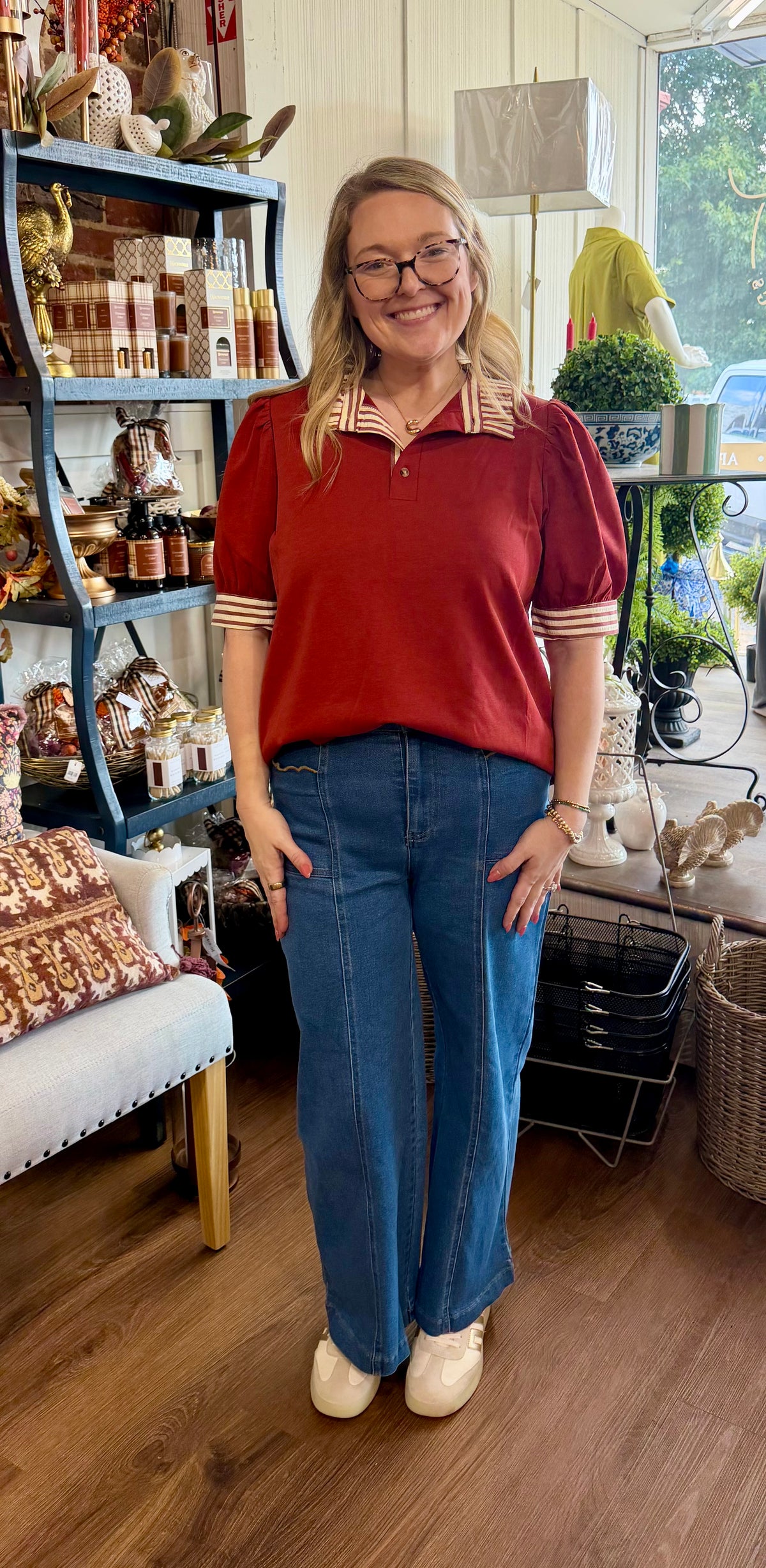 Blue Jean Wide Leg Pants