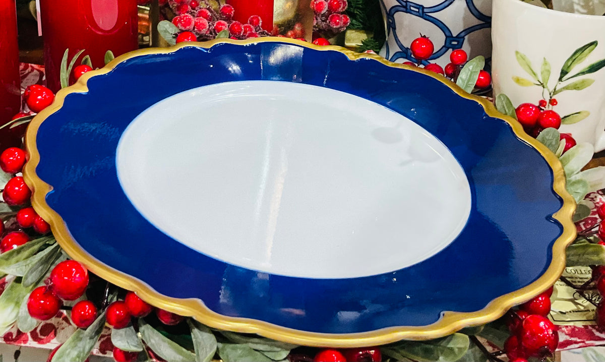 Dark Blue and Gold Dublin Charger 13"