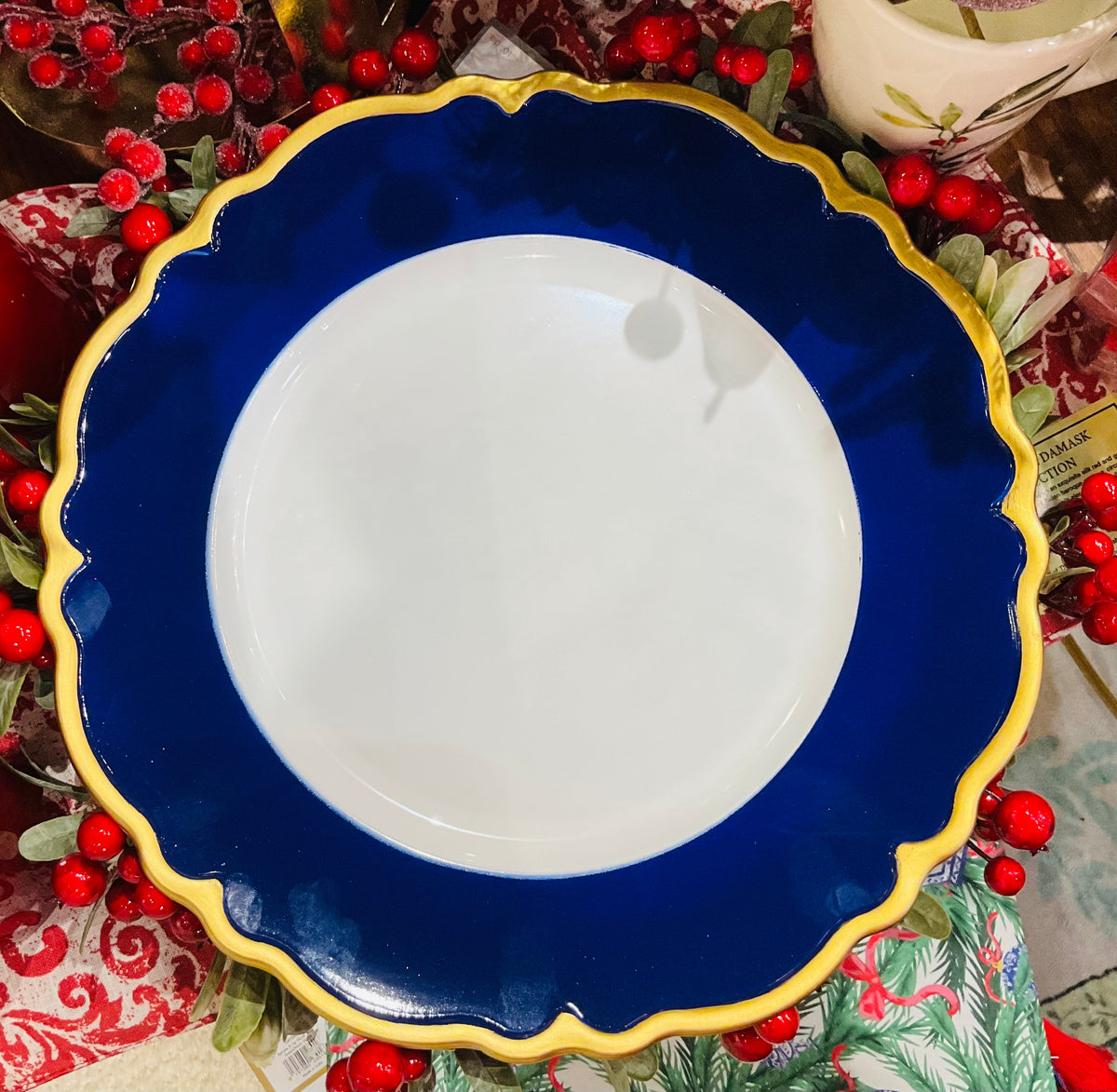 Dark Blue and Gold Dublin Charger 13"