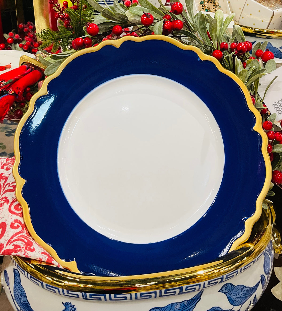 Dark Blue and Gold Dublin Charger 13"