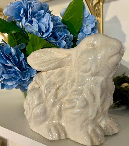 White Glazed Terracota Bunny