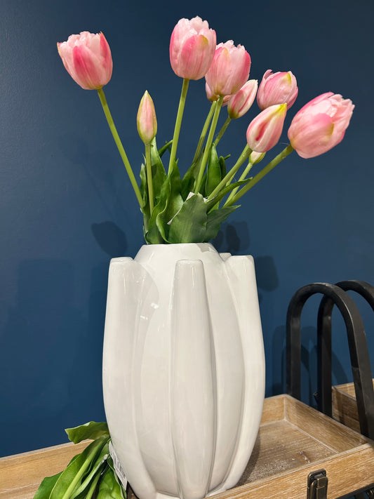 Tall Stone Tulipiere Vase