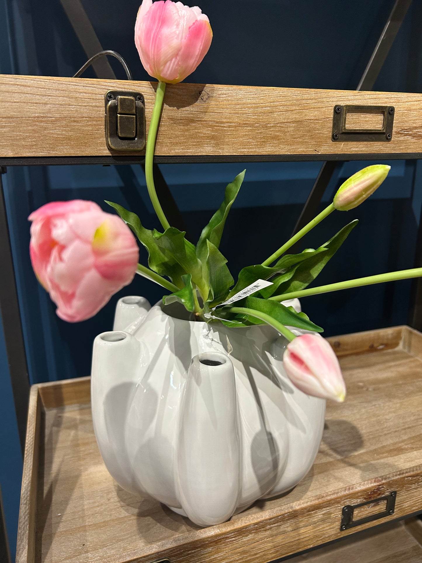 White Tulipiere Vase