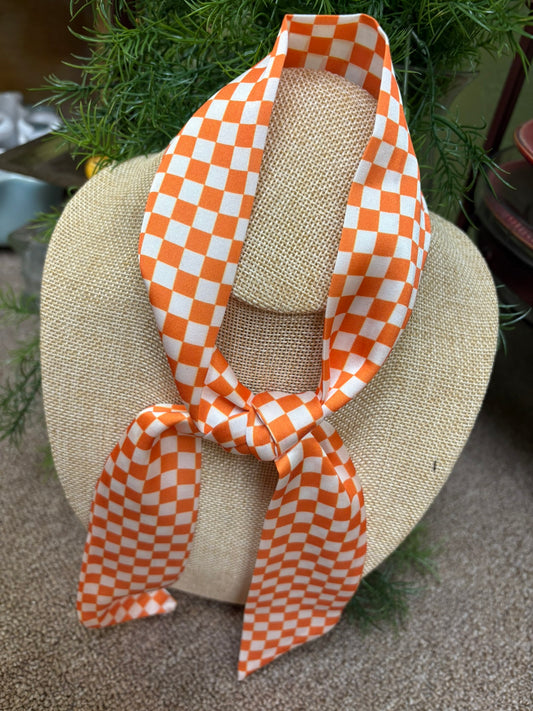 UT Checkerboard Narrow Scarf