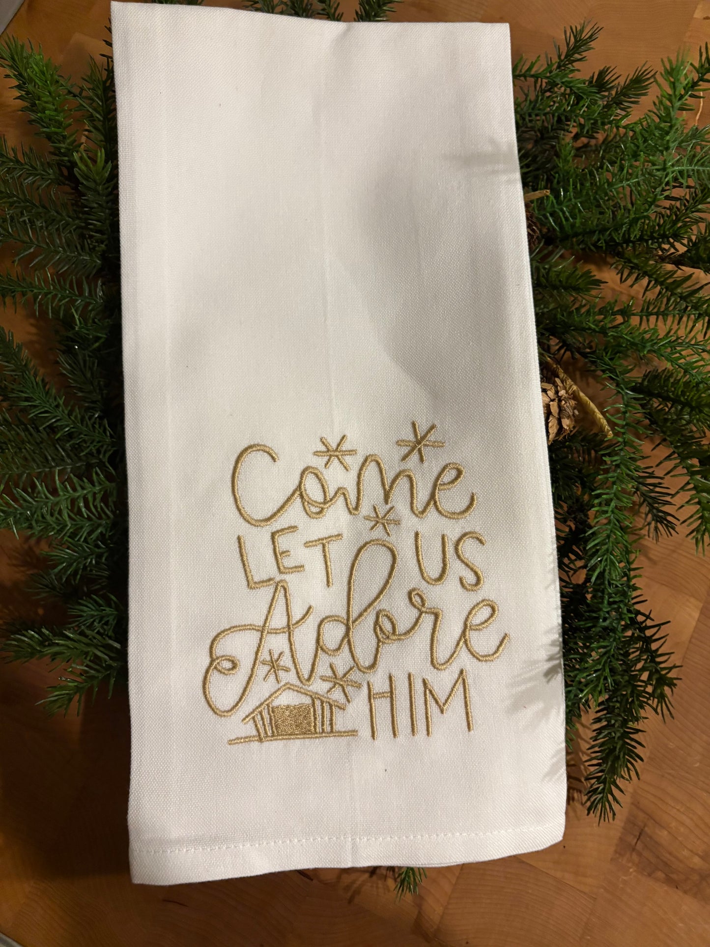 Tea Towel - Come Let us Adore Him