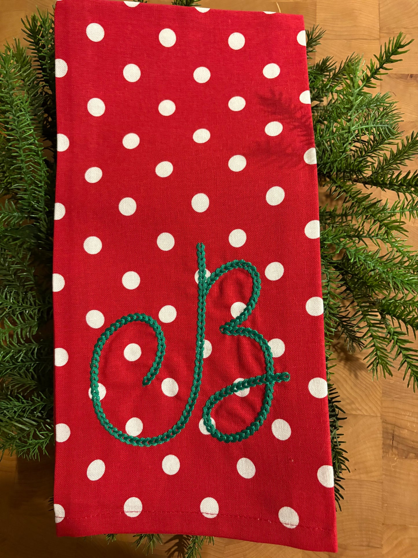 Monogrammed Tea Towel