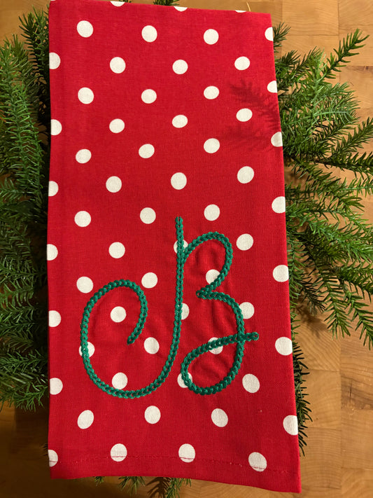 Monogrammed Tea Towel