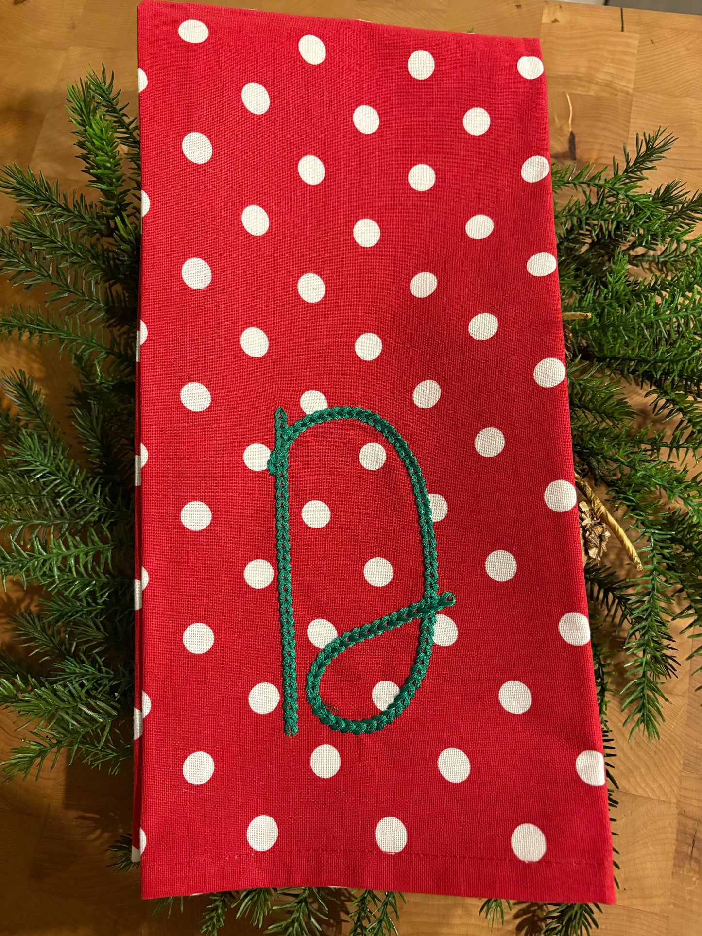 Monogrammed Tea Towel