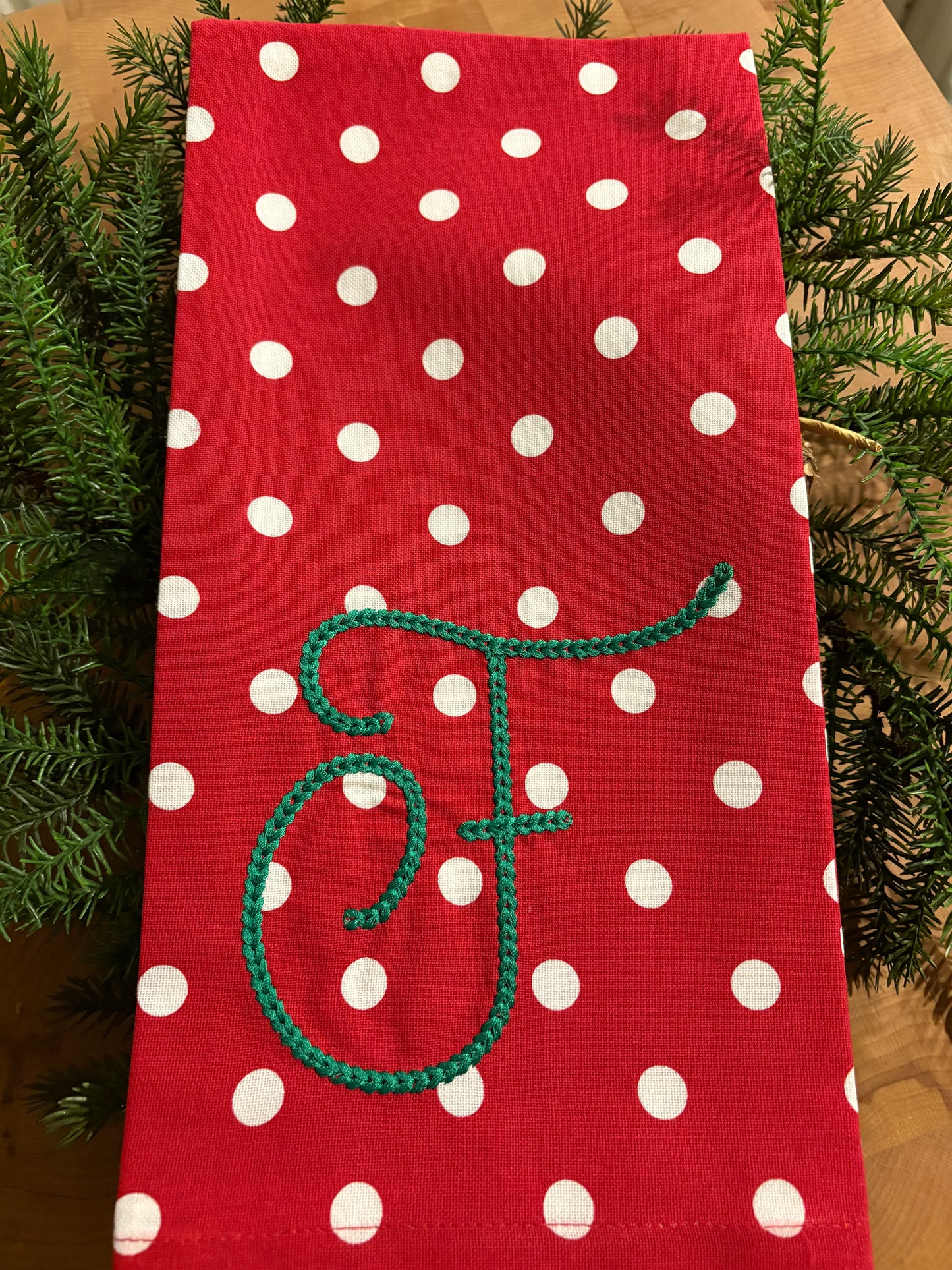Monogrammed Tea Towel
