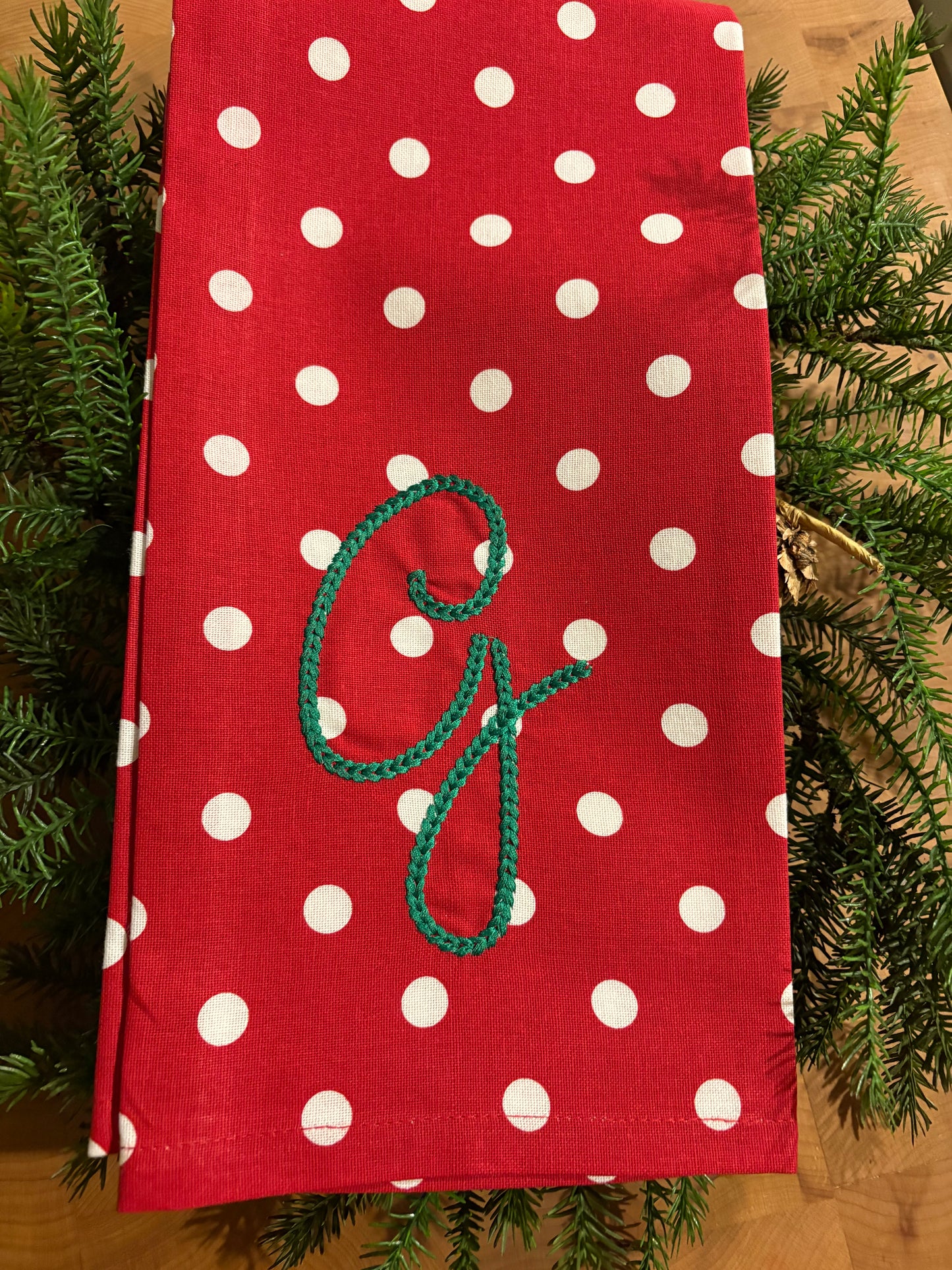 Monogrammed Tea Towel