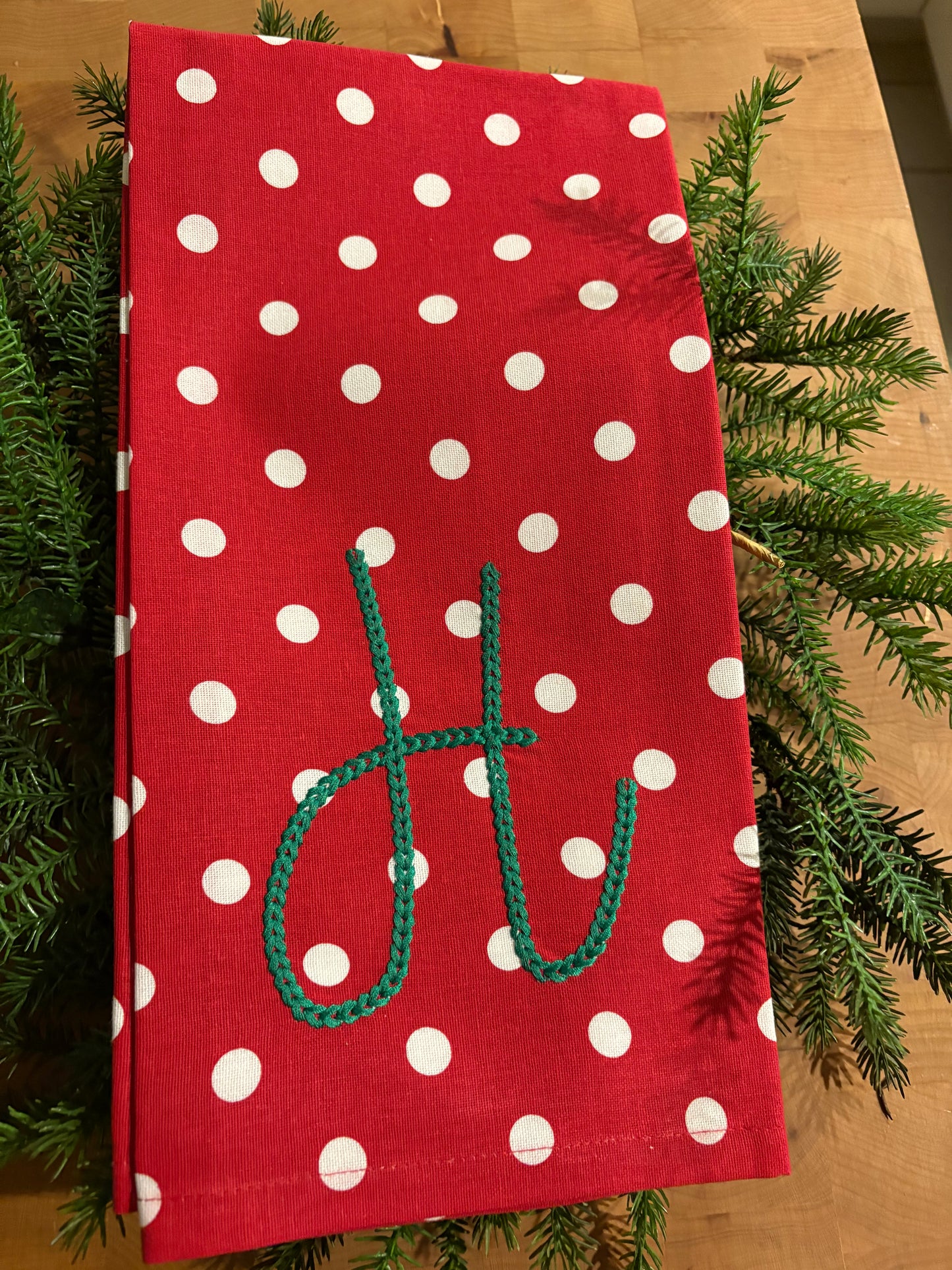 Monogrammed Tea Towel