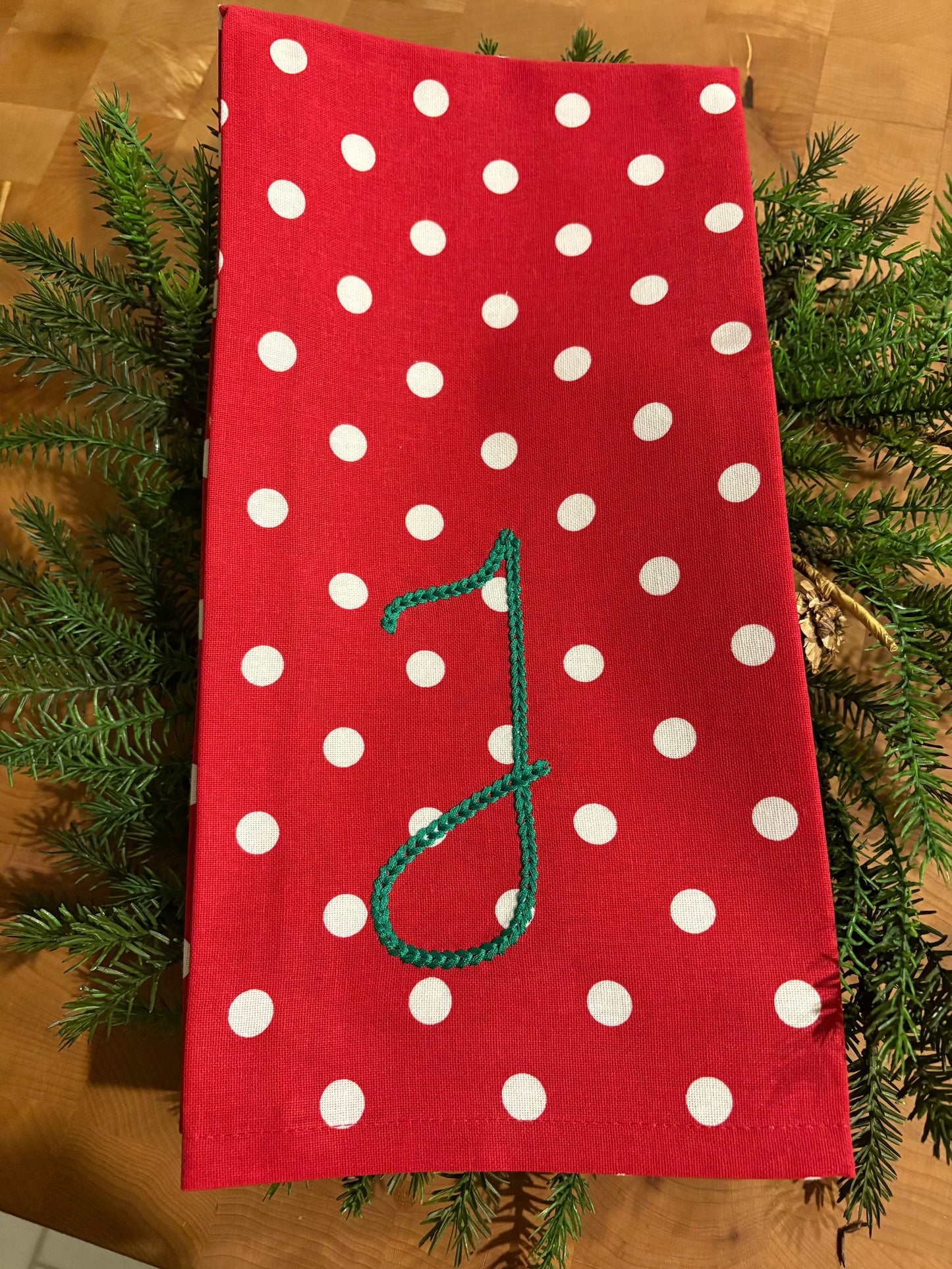 Monogrammed Tea Towel