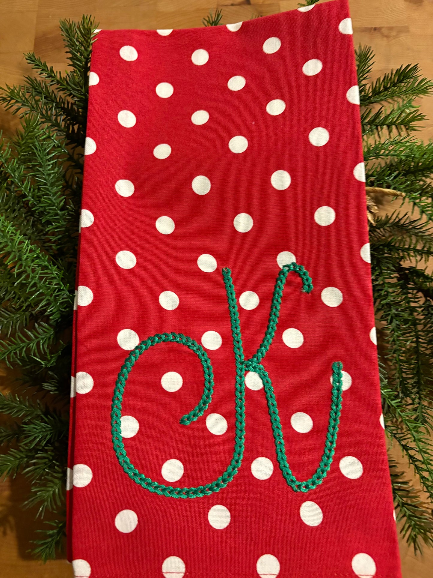 Monogrammed Tea Towel
