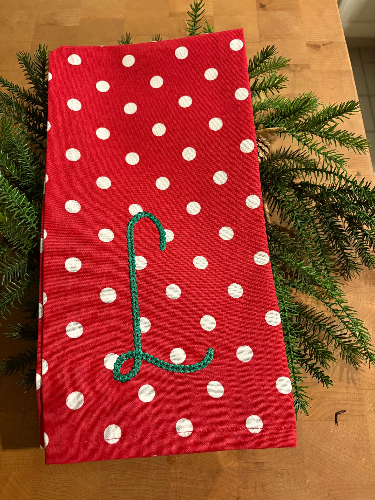 Monogrammed Tea Towel