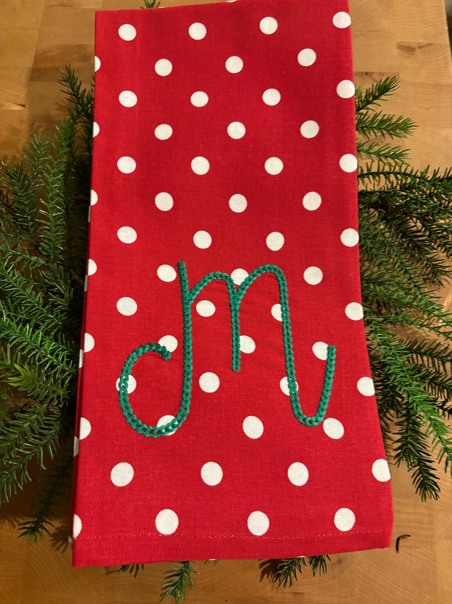 Monogrammed Tea Towel