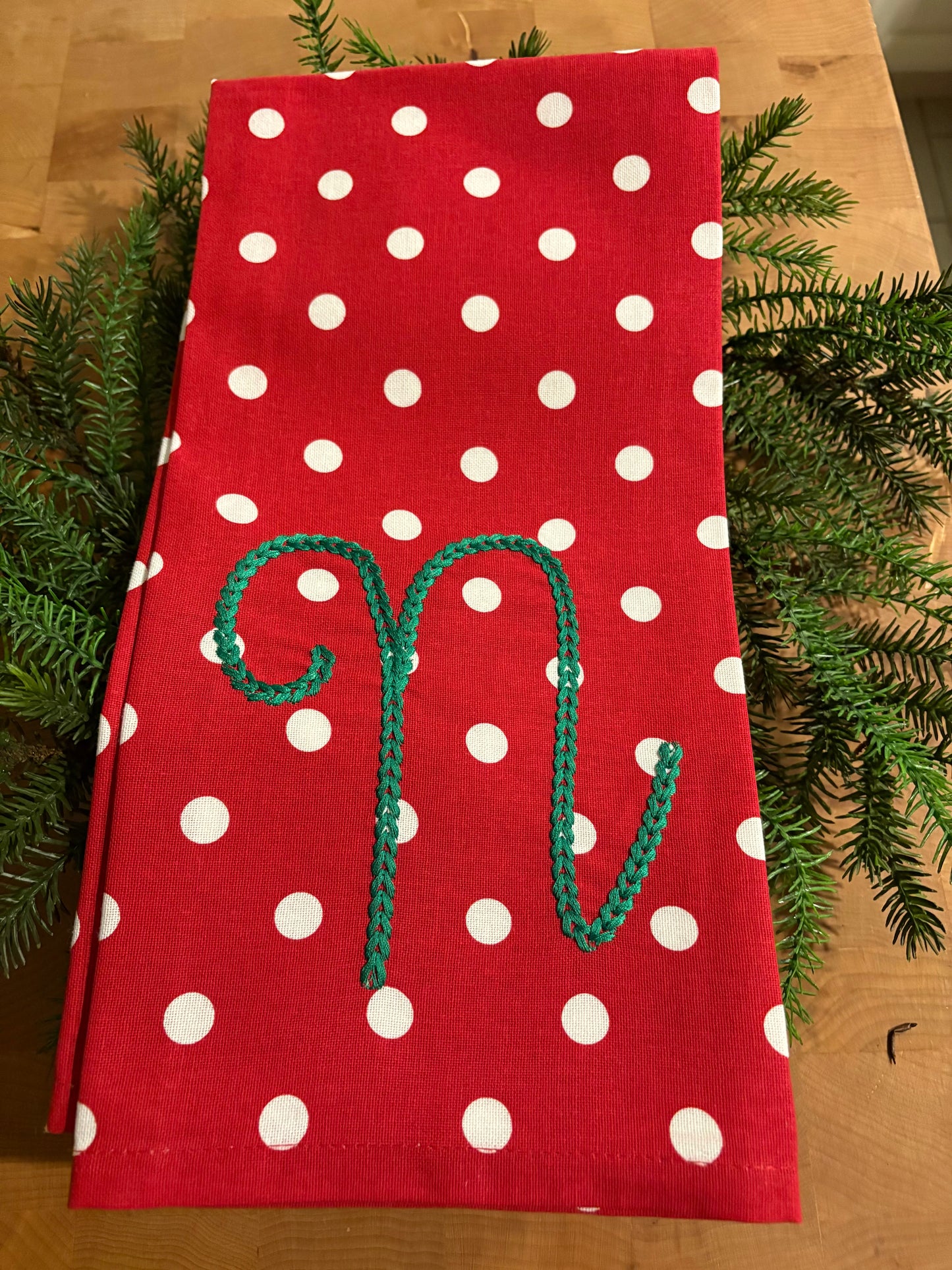 Monogrammed Tea Towel