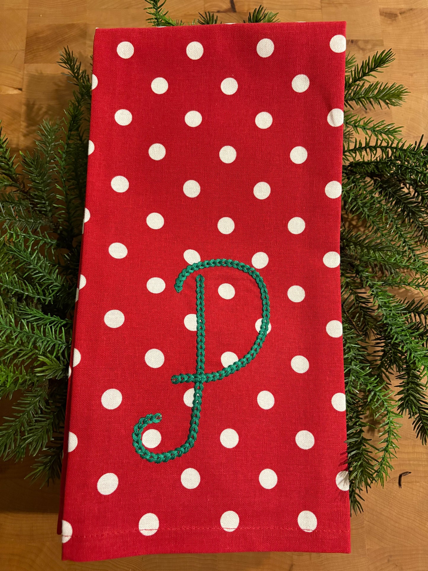 Monogrammed Tea Towel