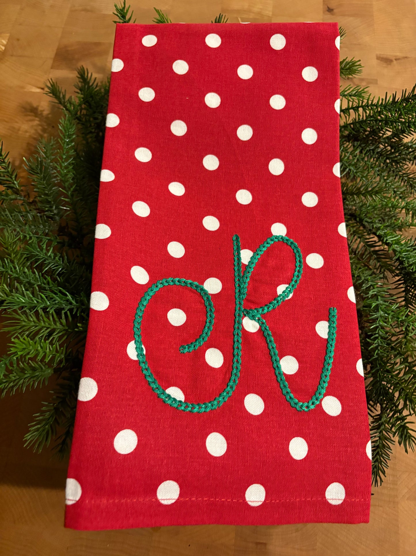 Monogrammed Tea Towel